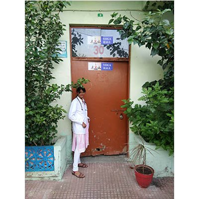 Yoga hall entrance on campus